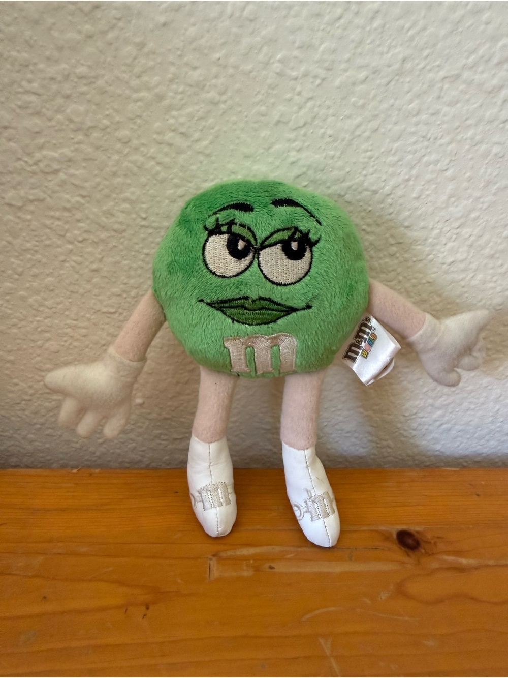 6” Green M&M's Plush Character Doll retired